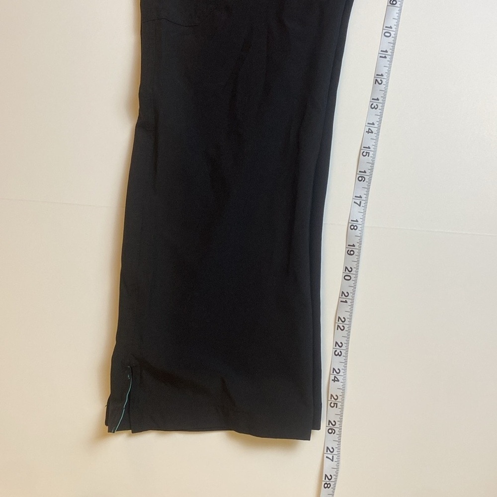 Med Couture womens 3 pockets scrub pants Navy with Pink Details - Picture 4 of 7
